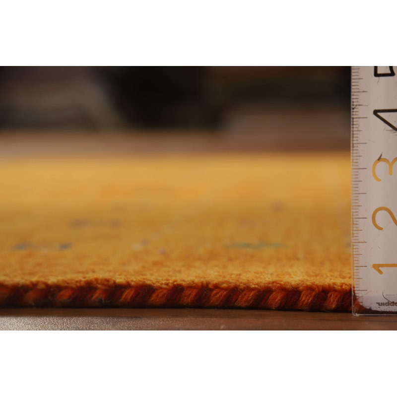 Orange Gabbeh Indian Area Rug