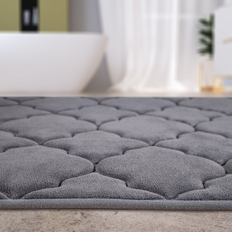 Corby Rectangle Bath Mat, 70cm W x 120cm L, Dark Grey