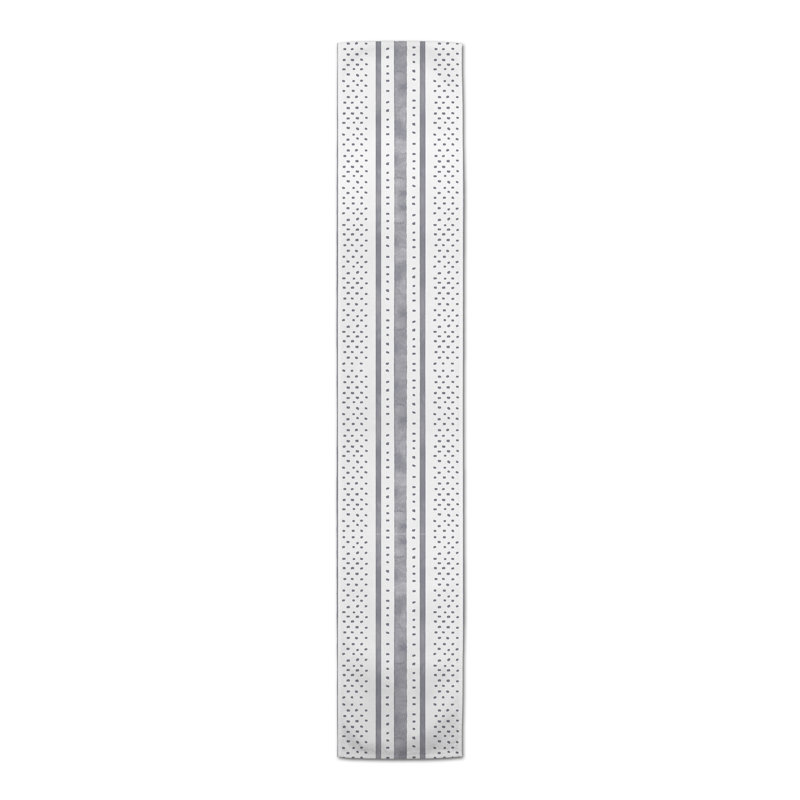 Jessine Striped Table Runner, 90" x 16", Dark Gray