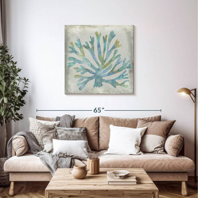 Brampt Watercolor Coral I, 36" H x 36" W