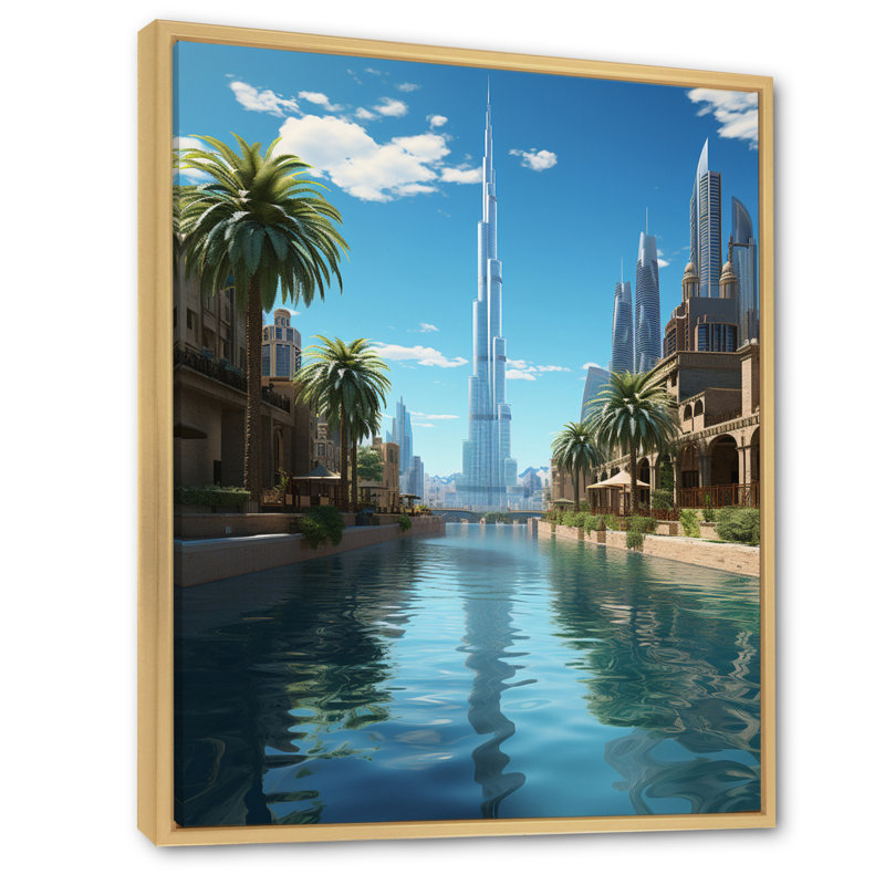 Cityscapes, reproduction d'art sur toile, H 32 po x l 24 po x P 1 po, Cadre naturel flottant
