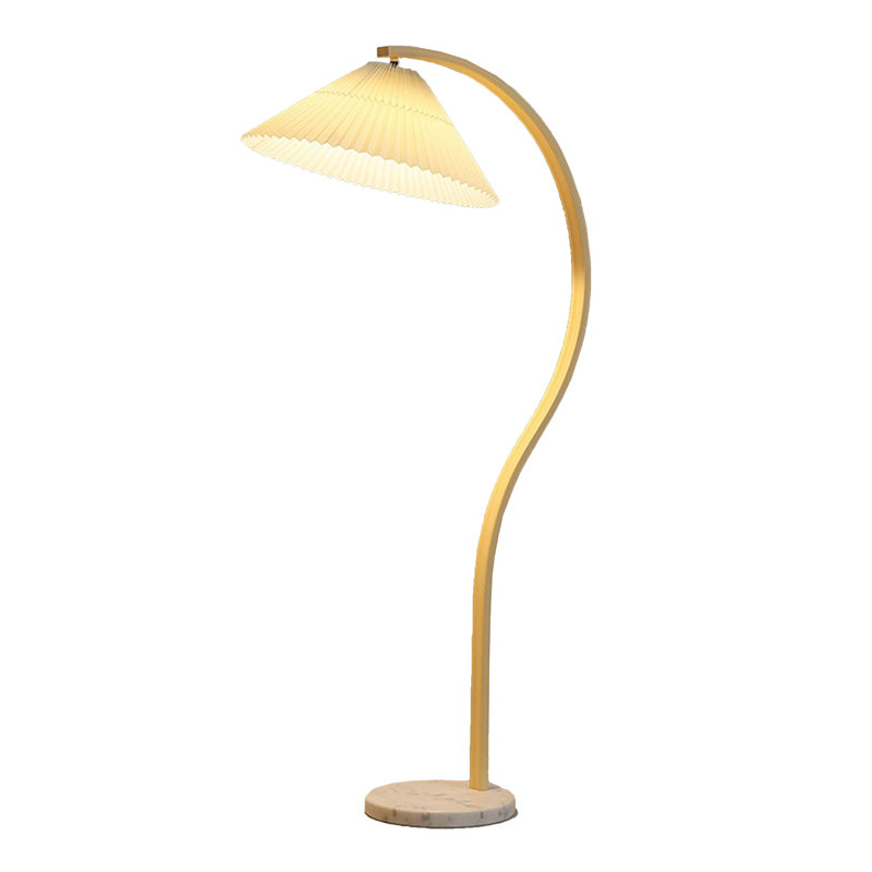 Lampe sur pied arquée / arquée 60 po Overlake, Blanc, Blanc