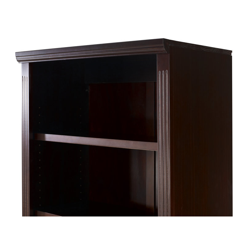 Bibliothèque de rangement de H 72 po x l 33 po Portland, Cappuccino
