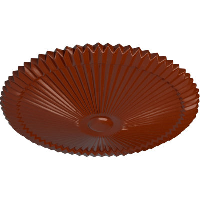 Endurathane Shakuras Ceiling Medallion, 24"OD x 3"P (Fits Canopies up to 5"), Hand-Painted Firebrick Finish