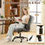 Fauteuil de bureau ergonomique en cuir, fauteuil de bureau pivotant avec roulettes et accoudoirs rabattables, petit fauteuil de jeu avec fonction berçante réglable-212506660