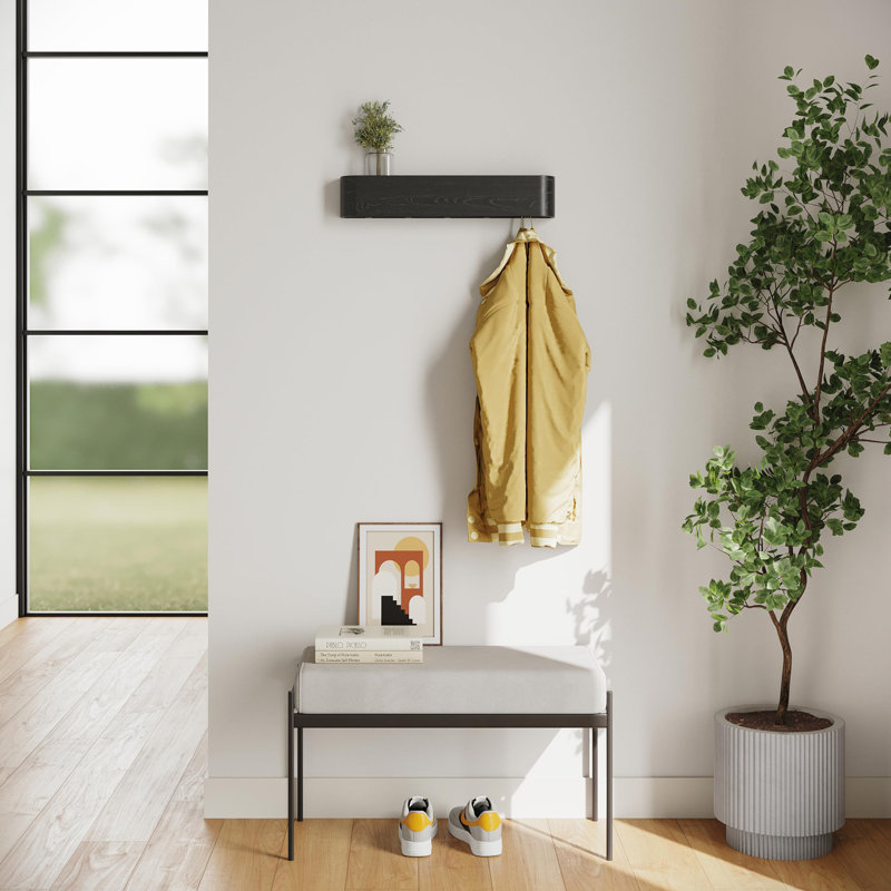 Wall-Mounted Coat Rack, Black