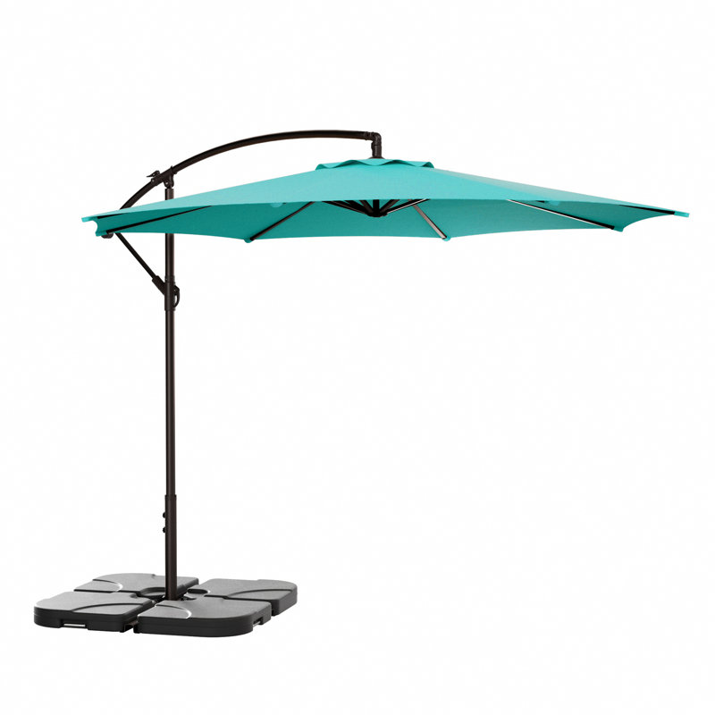 Parasol déporté Hartt de 3 m, Bleu clair