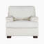 Fauteuil d'appoint transitionnel 41 po avec revêtement en chenille Marcella, coussins réversibles et ressorts ensachés en mousse