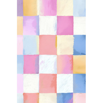 Murale moderne à carreaux pastel