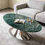 Table basse moderne minimaliste ovale en marbre