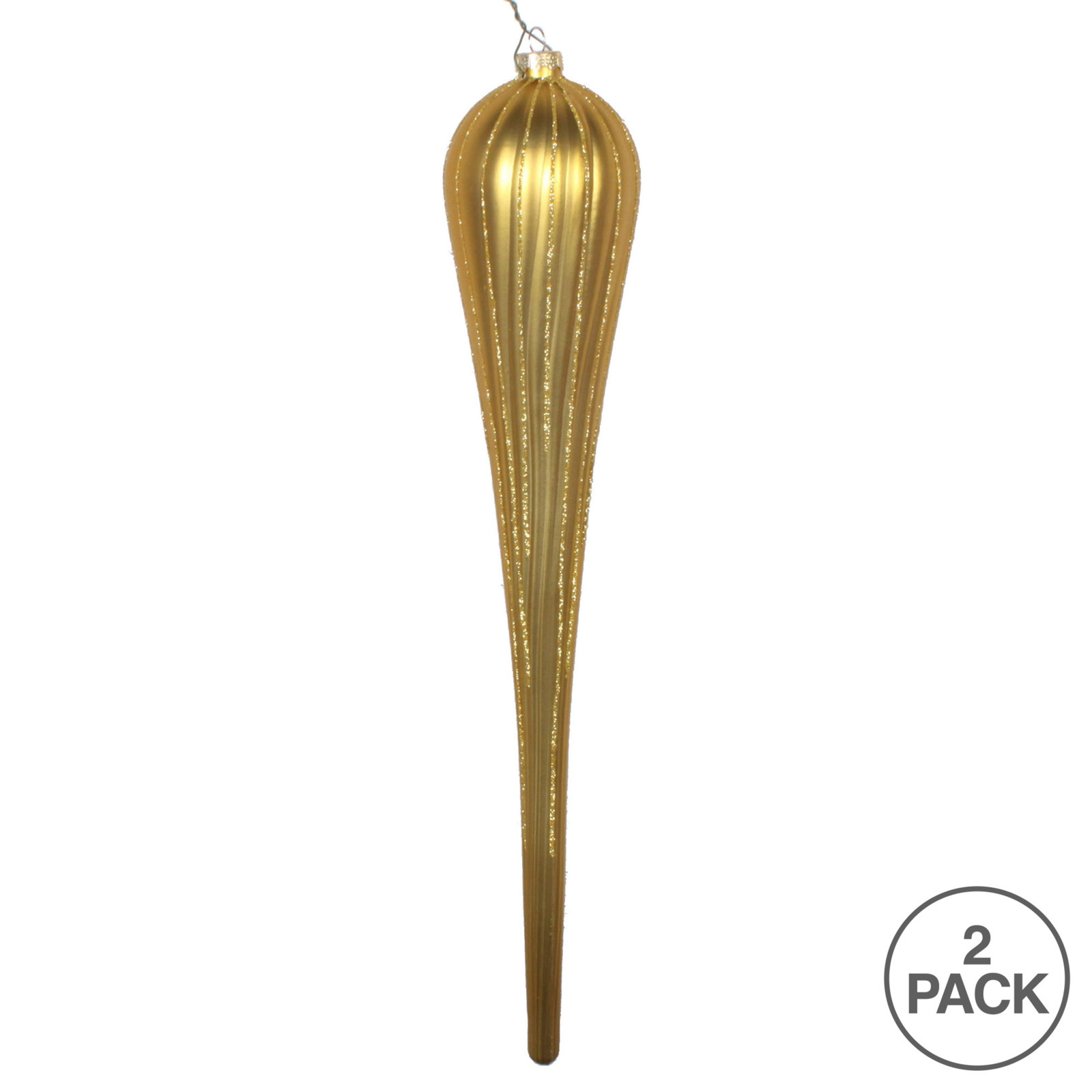 16" Shatterproof Finial Ornament, Gold