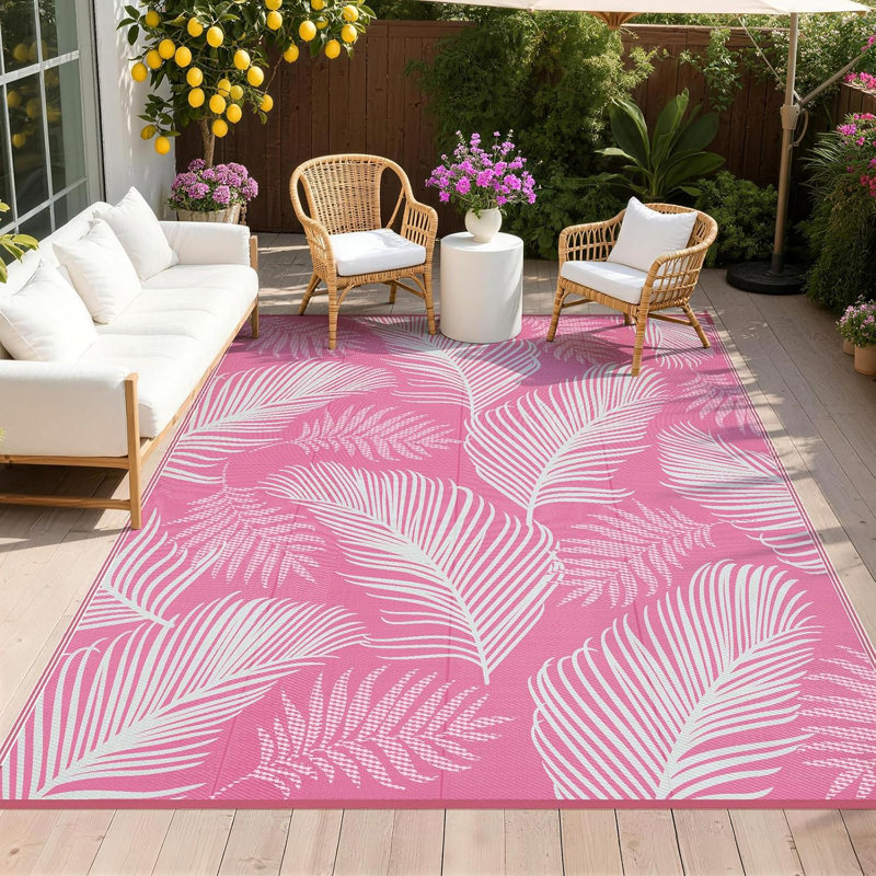 Tapis d'extérieur, Rose, Rectangulaire 8 pi x 10 pi