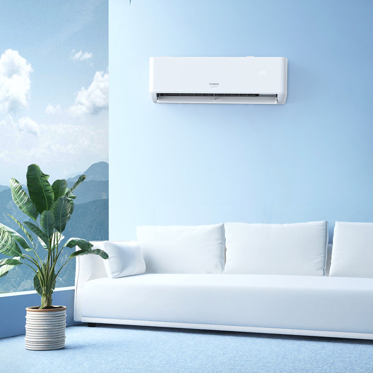 TURBRO 12000 BTU Wi-Fi Connected Ductless Mini Split Air Conditioner for 750 Square Feet with Heater and Remote Included