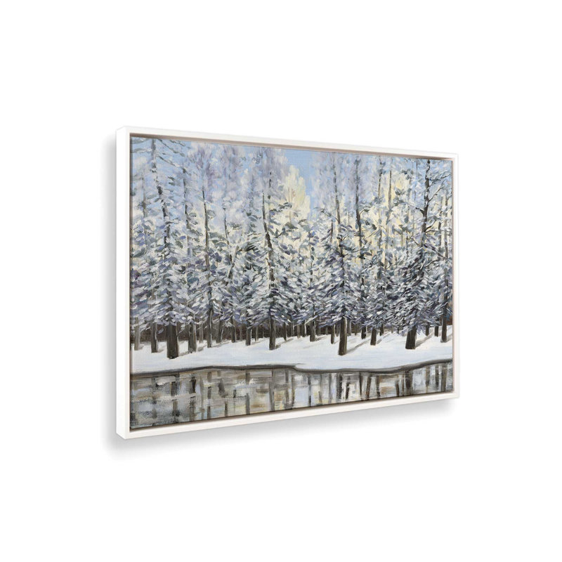 «Winter Forest» par Dogwood, Toile avec cadre, L 48 x H 36, Blanc