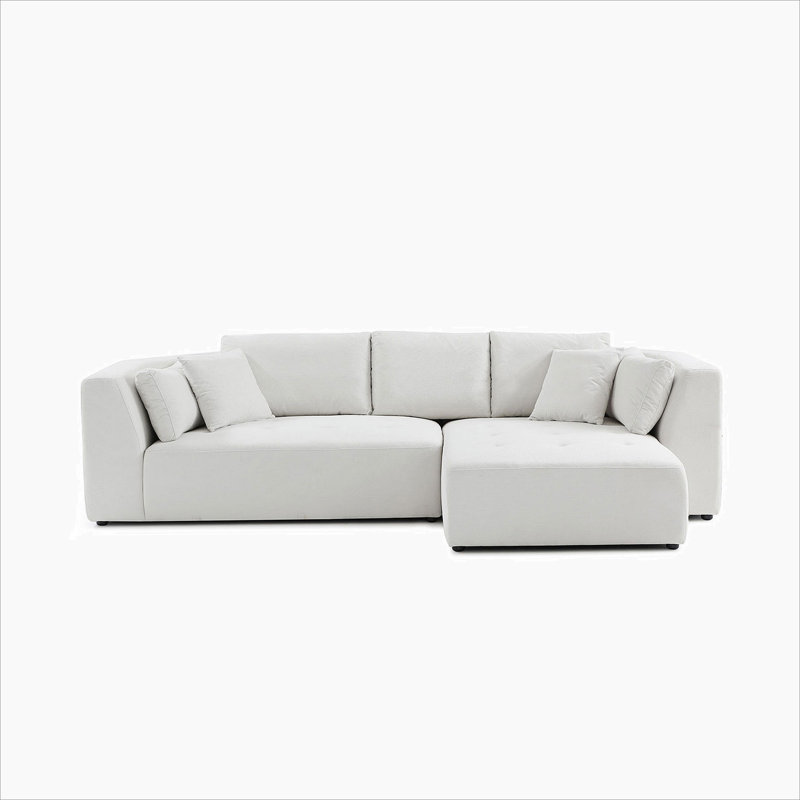 Canapé modulaire en L avec coussins, Accoudoir à droite (vu de face)