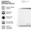 Tower Sonar 2-Slice Toaster with 7 Browning Levels, Defrost, Reheat & Cancel Settings, Removable Crumb Tray, 900W, White,T20090WHT