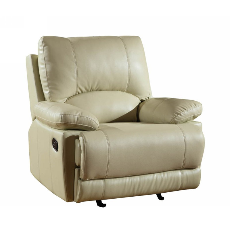 Fauteuil inclinable en cuir 41 po Danemark, Cuir assorti beige