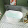 55"x27.6" Oval Bathtub with Chrome Overflow and Pop-Up Drain