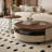 Modern Saddle-leather Coffee Table Set-103212925