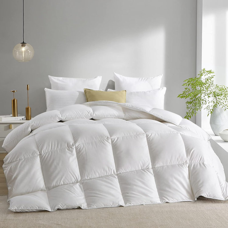 All Season 750FP Baffle Box Down & Feather Blend Comforter/ Duvet Insert, King