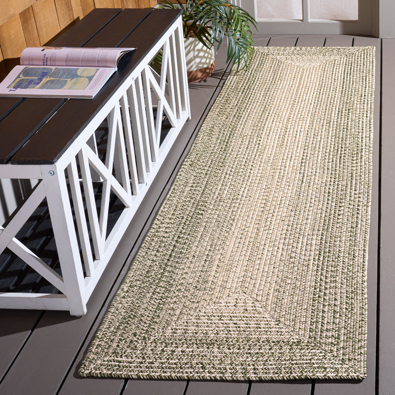 Braided 220 Hand Woven Machine Washable Geometric Indoor/Outdoor Rug, Runner 2'3" x 8'