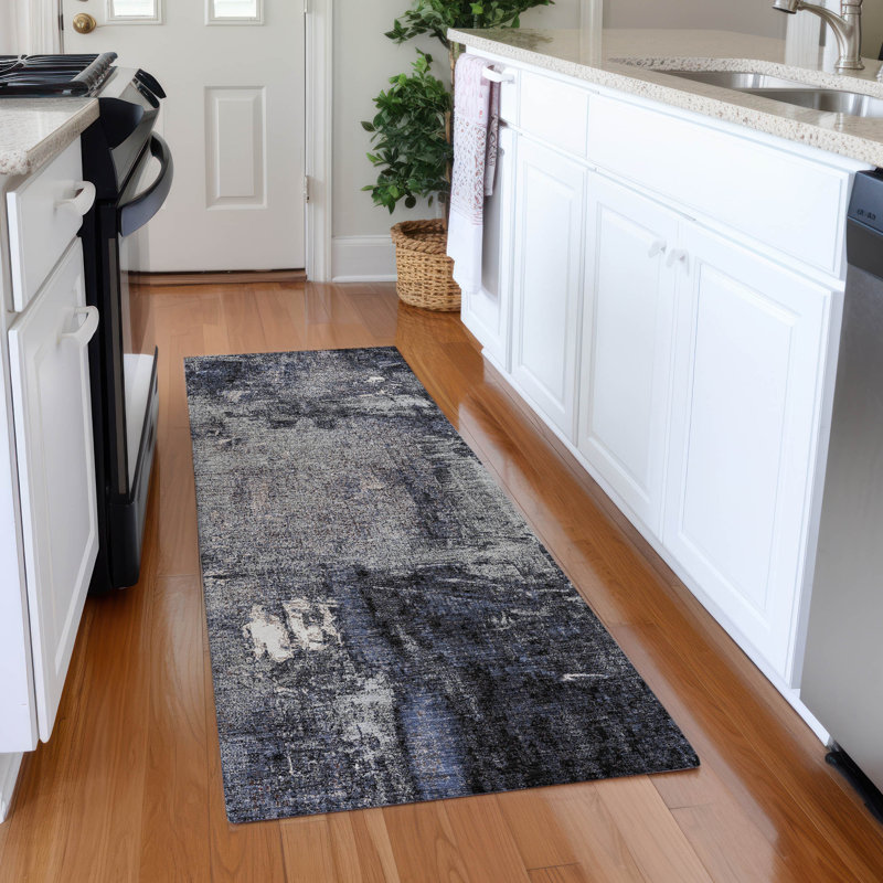 Premium Machine Washable Natoma AMF989 Abstract Rug, Runner 2'3" x 7'6"