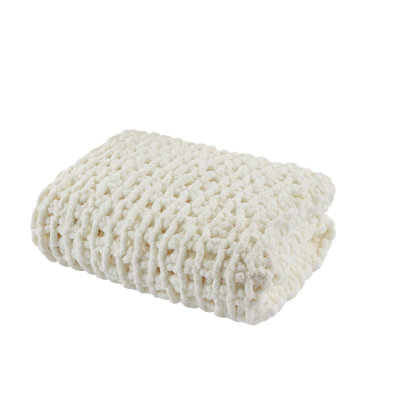 Chenille Chunky Knit Throw Blanket