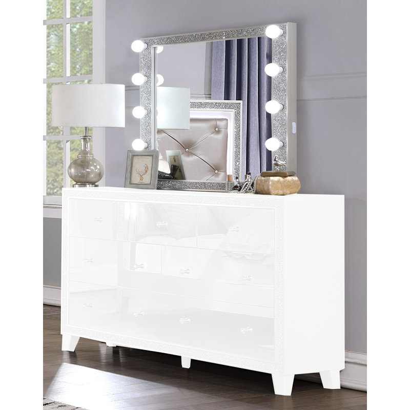 Miroir de commode lumineux