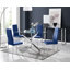 Lenworth Glass Rectangular Dining Table Set with 4 Quilted Velvet Dining Chairs-88110964-88110966