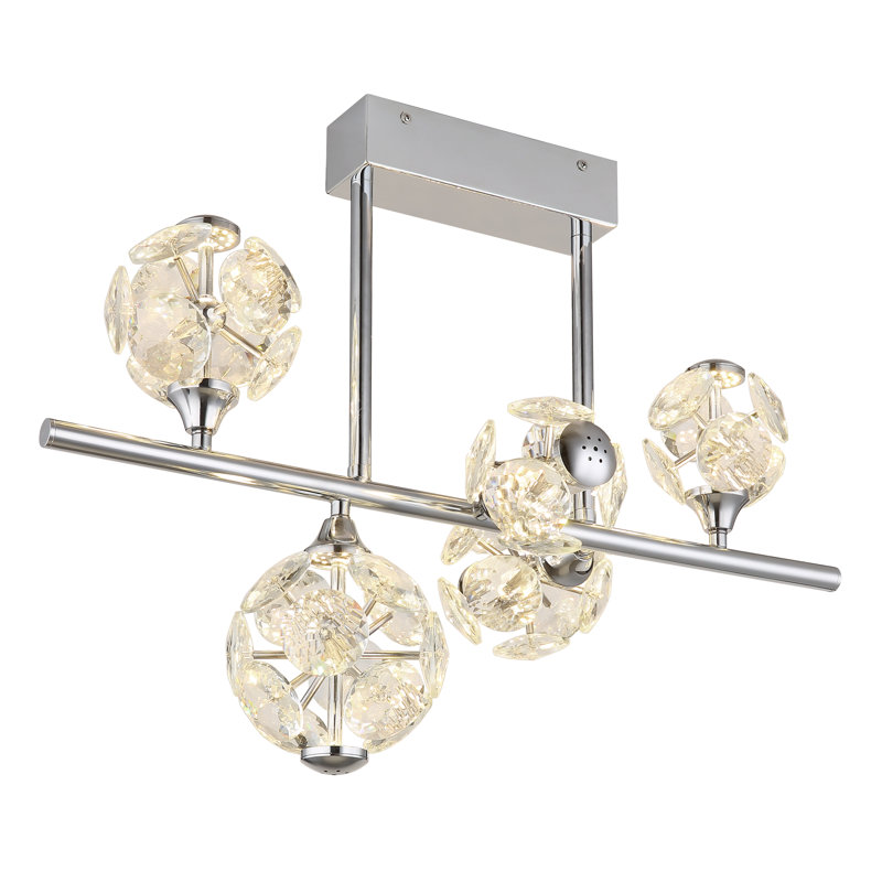 Crystal LED Flush Mount, Chrome