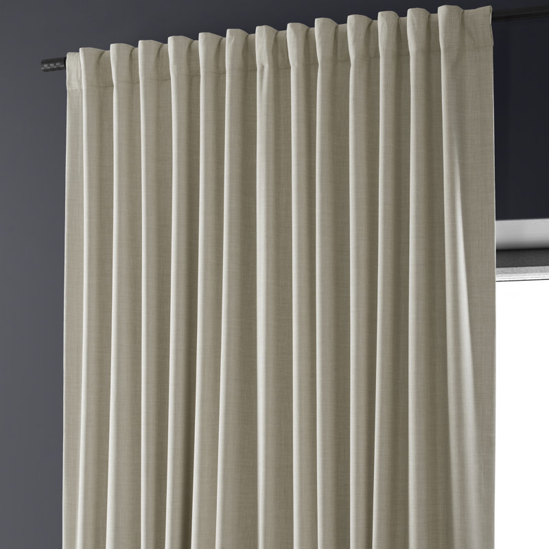 Rideaux occultant en polyester extra large Dondie, L 100 po x L 108 po, Beige clair