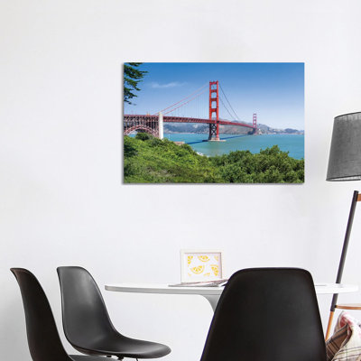 Golden Gate Bridge In San Francisco by Jan Becke - Wrapped Canvas Print