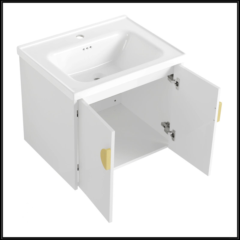 24 Inch Soft Close Doors Bathroom Vanity With Sink, 24"