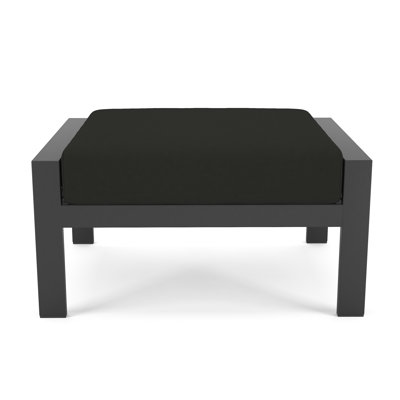 Townsend Metal Outdoor Ottoman with Sunbrella Cushion by Birch Lane