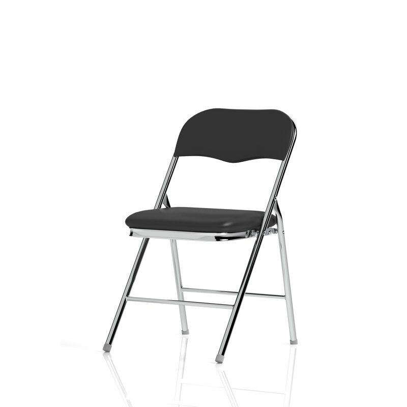 Polyurethane Conference Chair Folding Chair, Chrome