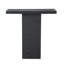 Table basse 35,5 pouces carrée avec base à piédestal, faux béton moderne en noir élégant