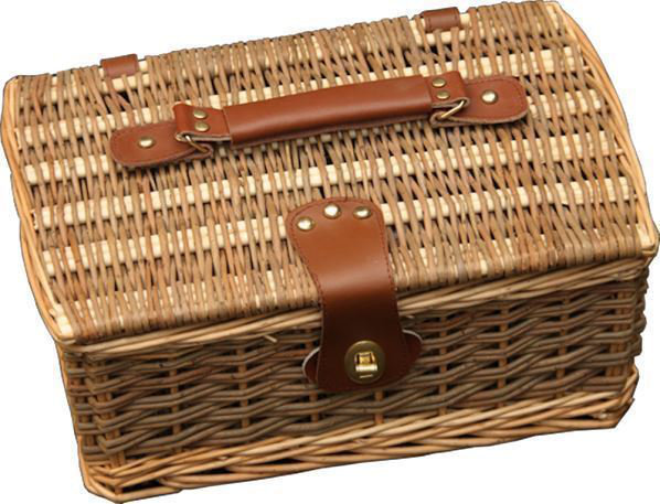 Double Steamed Empty Willow Picnic Basket