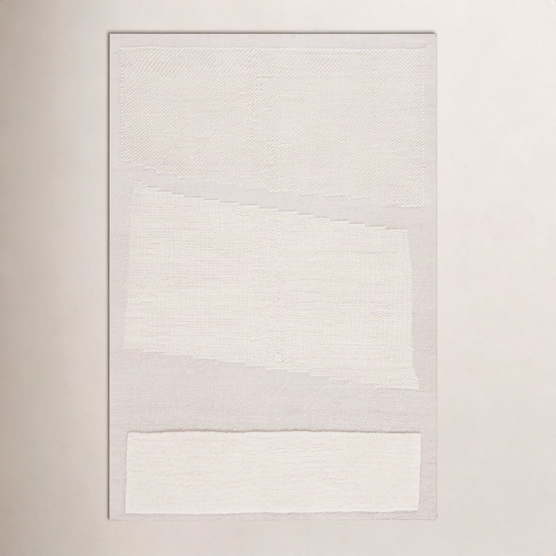 Mullen Flatwoven Wool Ivory Rug, Rectangulaire 8 pi x 10 pi