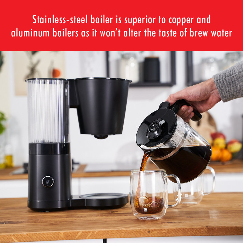 ZWILLING Enfinigy Glass Drip Coffee Maker, Black