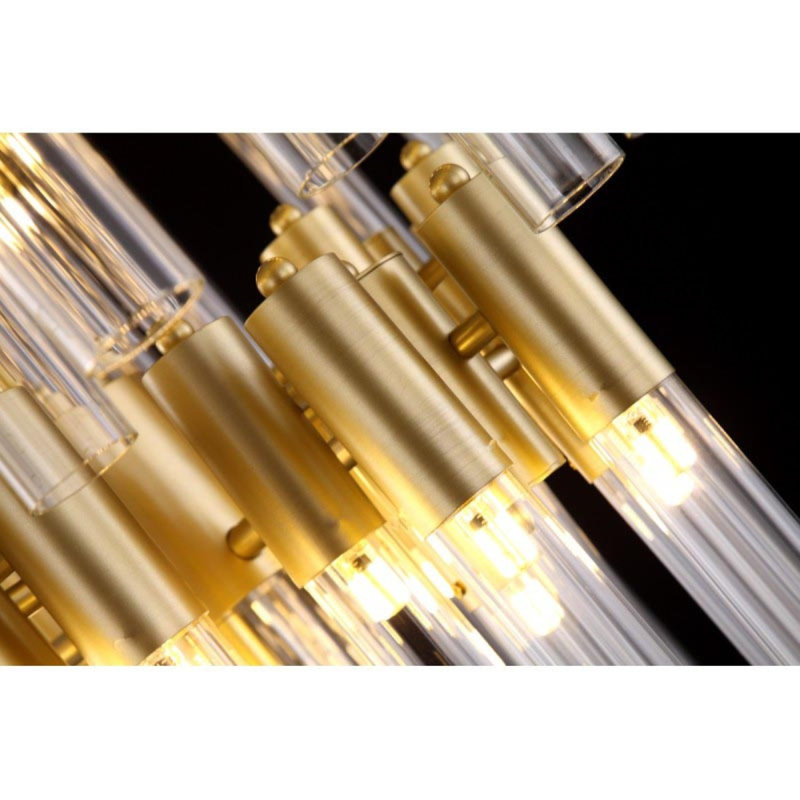 Lustre en cristal Light The Burj, H 51 po x l 47 po x P 47 po, Or poli, Givré