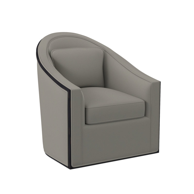Fauteuil pivotant Academy, Ébène rétro, 100% polyester ivoire Fizz