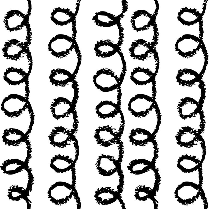 Rouleau de papier peint adhésif Hilmar-Irwin, Blanc et noir, L 96 po x l 24 po