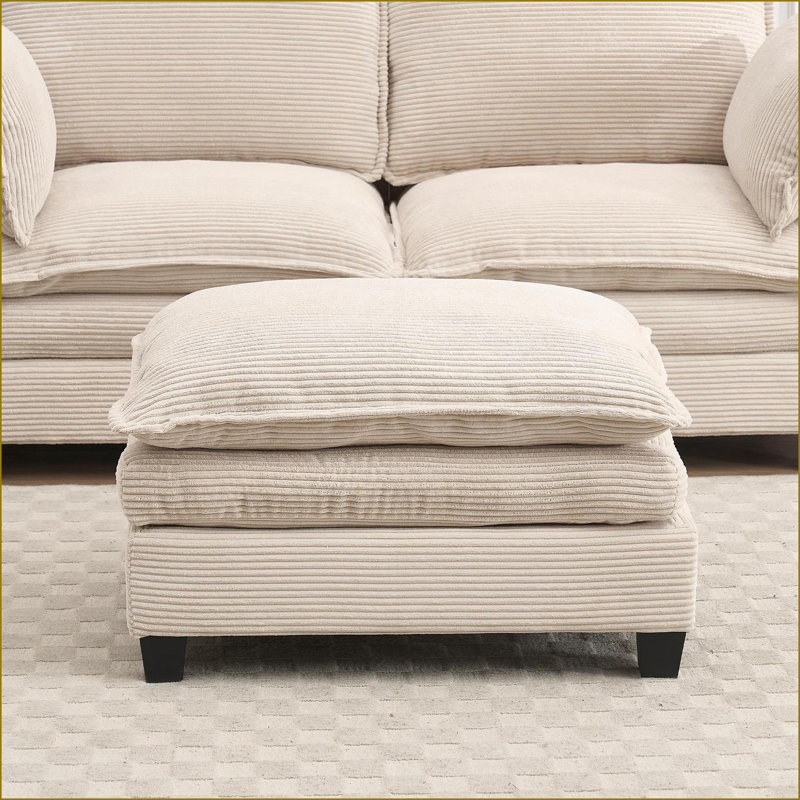 Canapé moderne en velours multifonctionnel avec double coussin pour le salon | Noir | Bois, Beige