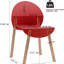 Ensemble de 4 chaises d'intérieur Crimson, en polypropylène anti-rayures, pieds en chêne finis à la main, confort optimal toute la journée, siège en polypropylène de qualité industrielle, design ergonomique et adaptatif.