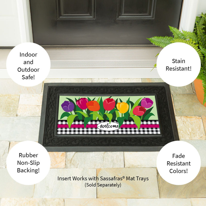 Welcome Spring Tulips Sassafras Switch Mat
