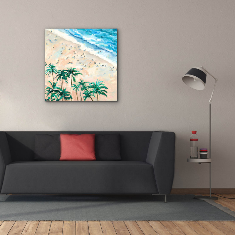  «Waikiki» par Meredith Howse, art mural sur toile, 37 po x 37 po