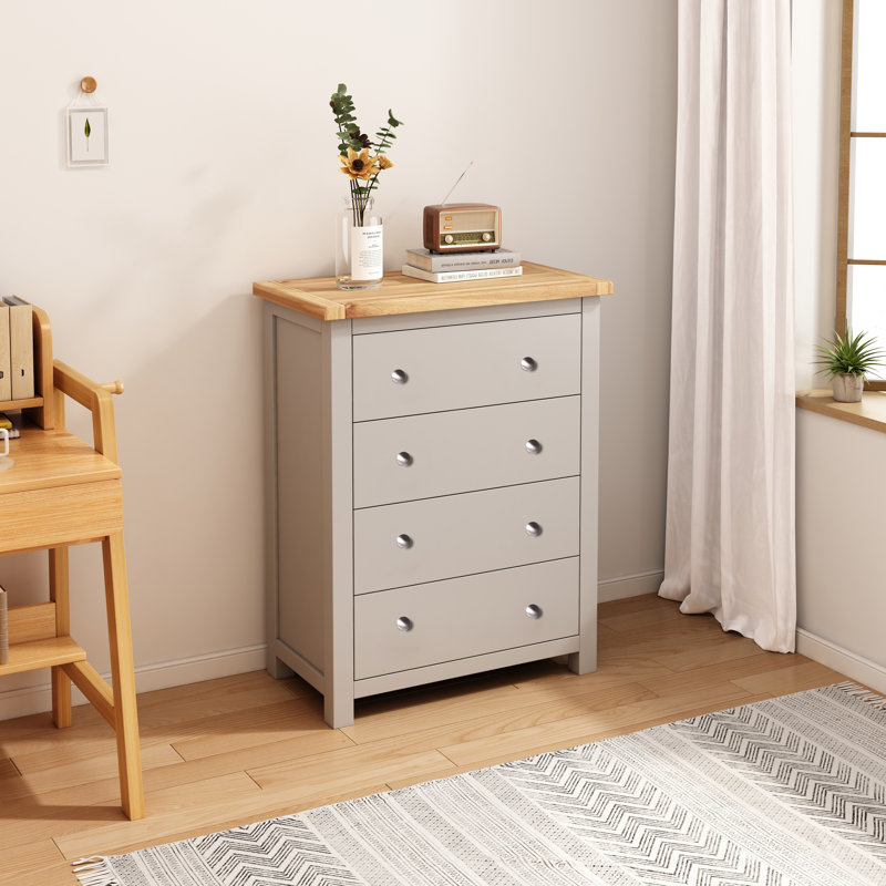 Eskew 70cm W 4 - Drawer Chest of Drawers, Chrome