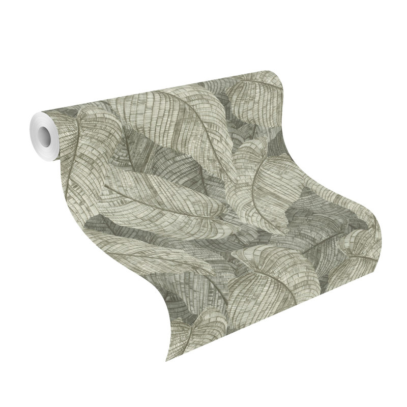 Papier peint feuilles Zepeda, Vert
