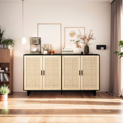 Armoire de rangement noire avec unité fonctionnelle facile à assembler et à entretenir pour la chambre à coucher, le bureau et le salon