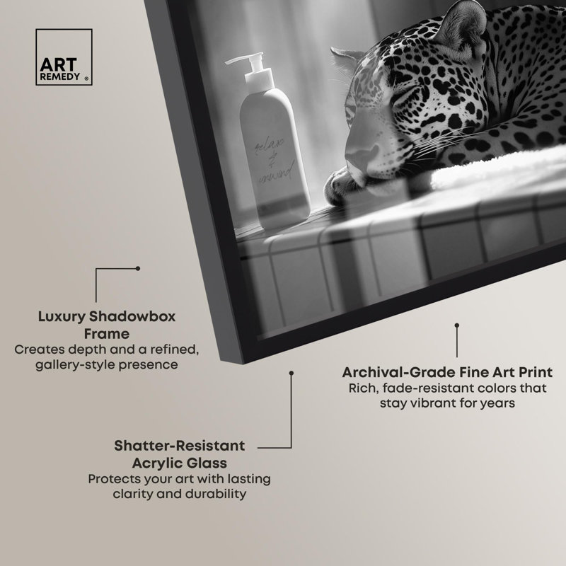 «Unwind Animal Set» par Art Remedy, Noir, H 17 po x l 24 po